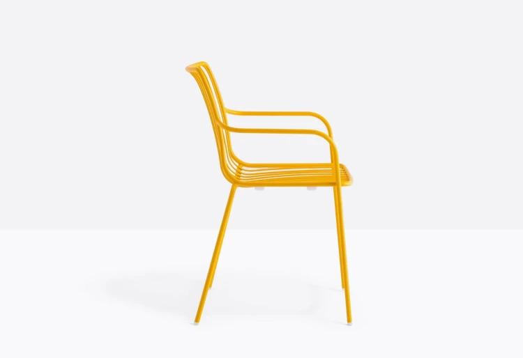 krzesło Nolita, krzesło Pedrali, krzesło stalowe, krzesło na taras, krzesło do restauracji, krzesło outdoorowe, włoski design, nowoczesny design