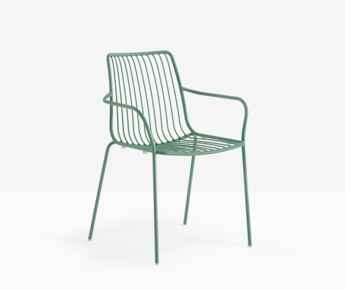 krzesło Nolita, krzesło Pedrali, krzesło stalowe, krzesło na taras, krzesło do restauracji, krzesło outdoorowe, włoski design, nowoczesny design