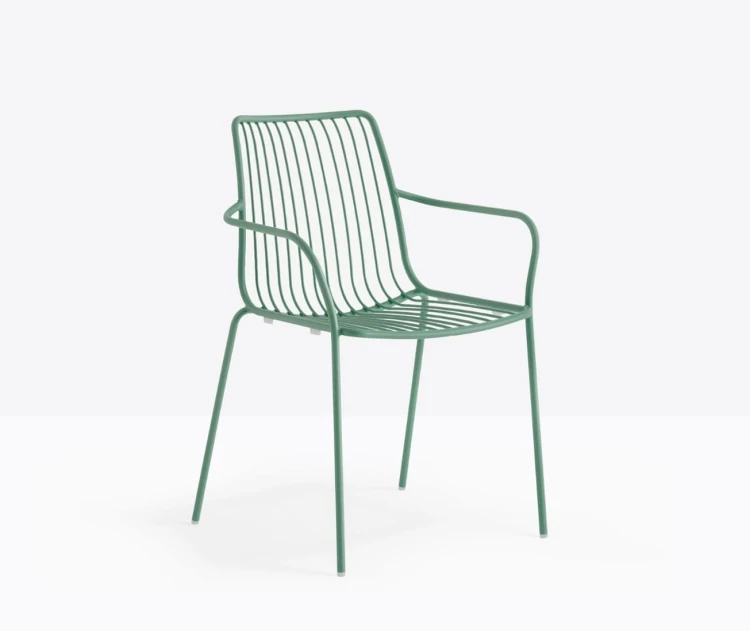 krzesło Nolita, krzesło Pedrali, krzesło stalowe, krzesło na taras, krzesło do restauracji, krzesło outdoorowe, włoski design, nowoczesny design
