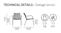 krzesło Nolita, krzesło Pedrali, krzesło stalowe, krzesło na taras, krzesło do restauracji, krzesło outdoorowe, włoski design, nowoczesny design