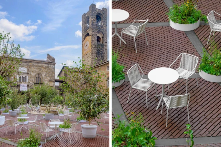 krzesło Philia, krzesło Pedrali, krzesło outdoorowe, krzesło na taras, krzesło ogrodowe, krzesło do restauracji, krzesło plecione, nowoczesny design, włoski design