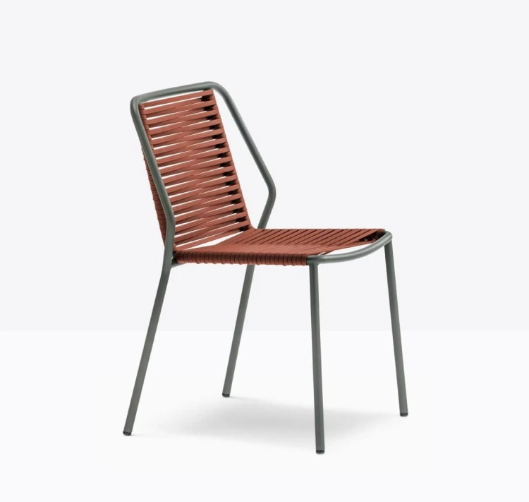 krzesło Philia, krzesło Pedrali, krzesło outdoorowe, krzesło na taras, krzesło ogrodowe, krzesło do restauracji, krzesło plecione, nowoczesny design, włoski design