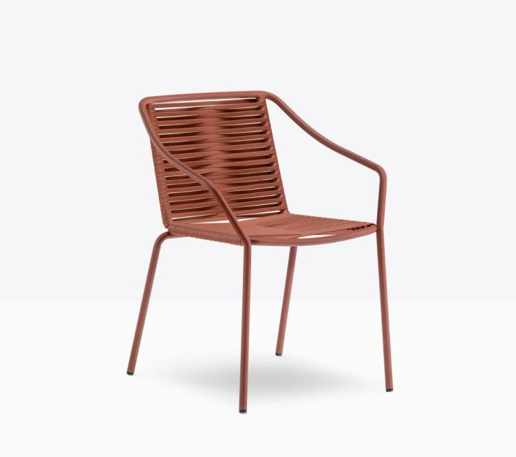 krzesło Philia, krzesło Pedrali, krzesło outdoorowe, krzesło na taras, krzesło ogrodowe, krzesło do restauracji, krzesło plecione, nowoczesny design, włoski design