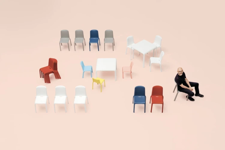 krzesło Snow, krzesło Pedrali, krzesło outdoorowe, krzesło z tworzywa, krzesło na taras, krzesło do jadalni, krzesło do restauracji, włoski design, nowoczesny design