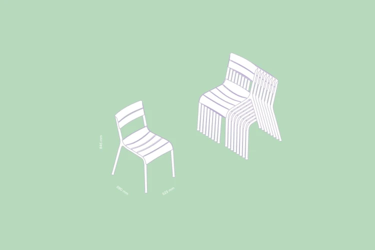 krzesło Souvenir, krzesło Pedrali, krzesło outdoorowe, krzesło z tworzywa, krzesło na taras, krzesło do restauracji, nowoczesny design, włoski design
