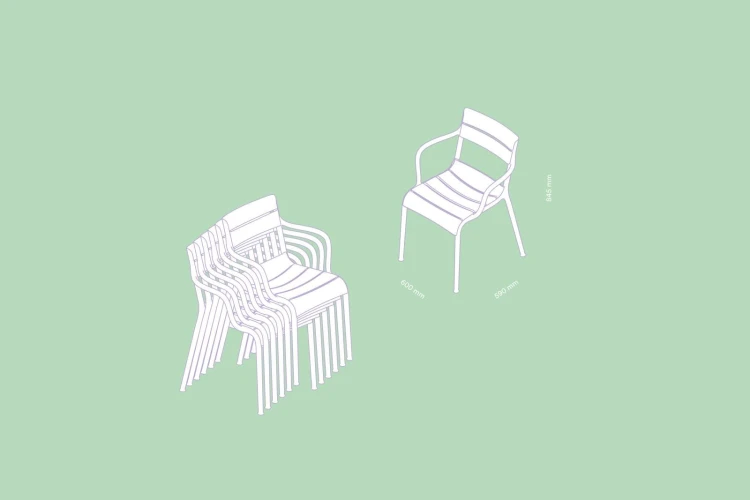 krzesło Souvenir, krzesło Pedrali, krzesło outdoorowe, krzesło z tworzywa, krzesło na taras, krzesło do restauracji, nowoczesny design, włoski design