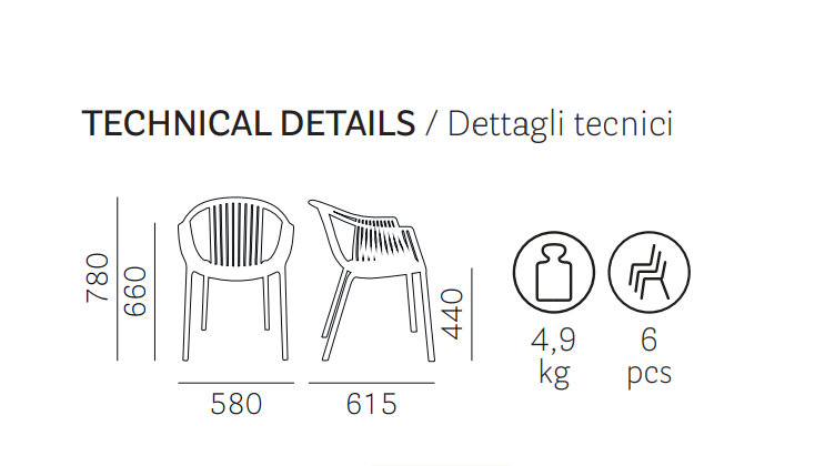 krzesło Tatami, krzesło Pedrali, krzesło włoskie, krzesło z tworzywa, krzesło outdoorowe, krzesło odporne na warunki atmosferyczne, krzesło na taras, krzesło do ogrodu, włoski design, nowoczesny design