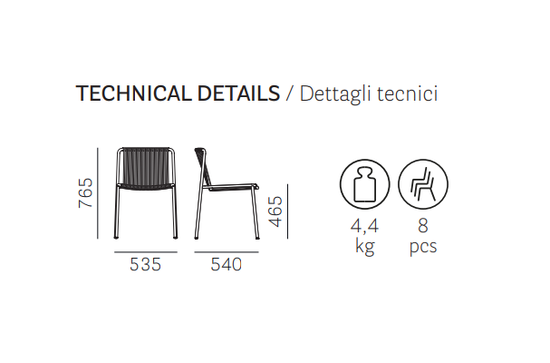 krzesło Tribeca, krzesło Pedrali, krzesło outdoorowe, krzesło odporne na warunki atmosferyczne, krzesło na taras, krzesło do ogrodu, włoski design, nowoczesny design