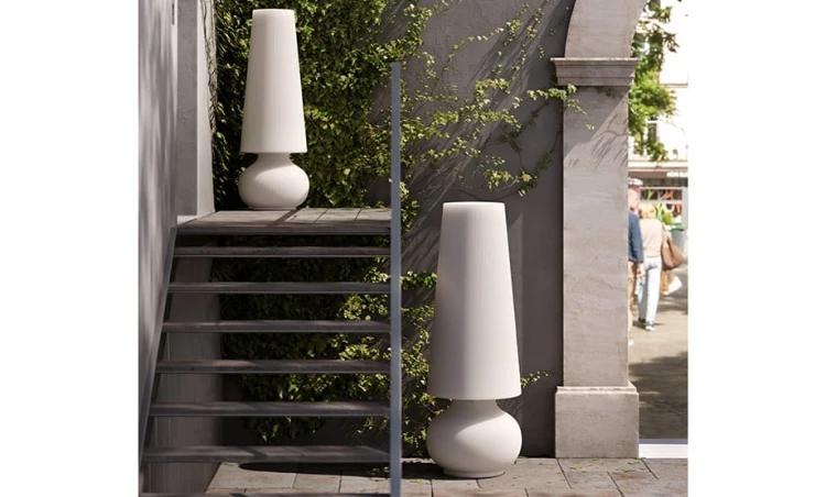 lampa Fade M, lampa Plust, lampa podłogowa, lampa outdoorowa, lampa na taras, nowoczesny design