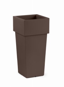 Donica Gemini Square Cache-Pot ciemnobrązowy CRT - Lyxo Design