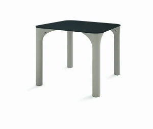 Stół Pure beżowe nogi AMB, antracytowy blat - Lyxo Design  