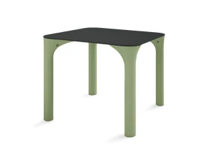 Stół Pure zielone nogi AGT, antracytowy blat - Lyxo Design   