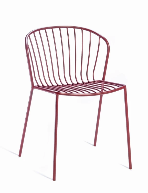 krzesło Amitha, styl industrialny, krzesło outdoor, krzesło do restauracji, minimalizm, trwałość, odporność na warunki, nowoczesny design, pręty stalowe, loft, meble komercyjne