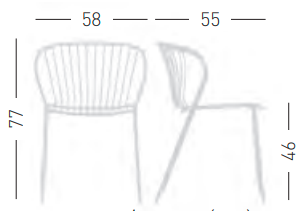 krzesło Amitha, styl industrialny, krzesło outdoor, krzesło do restauracji, minimalizm, trwałość, odporność na warunki, nowoczesny design, pręty stalowe, loft, meble komercyjne