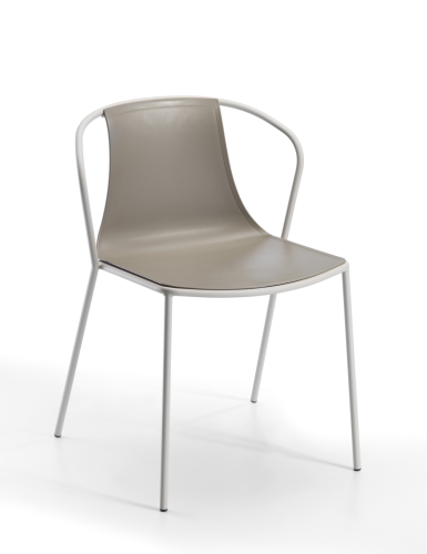 krzesło Kasia, krzesło Gaber, krzesło outdoorowe, odporność na pogodę, nowoczesne meble, krzesło na taras, włoski design, krzesło do restauracji, stalowe nogi, siedzisko z tworzywa