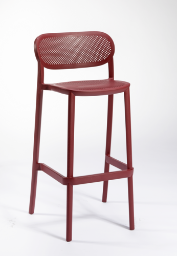 hoker Nuta, Gaber, hoker do kawiarni, hoker tarasowy, ażurowy hoker, nowoczesny hoker z tworzywa, ergonomiczny hoker, hoker sztaplowany, włoski design