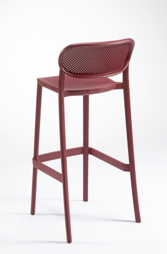 hoker Nuta, Gaber, hoker do kawiarni, hoker tarasowy, ażurowy hoker, nowoczesny hoker z tworzywa, ergonomiczny hoker, hoker sztaplowany, włoski design