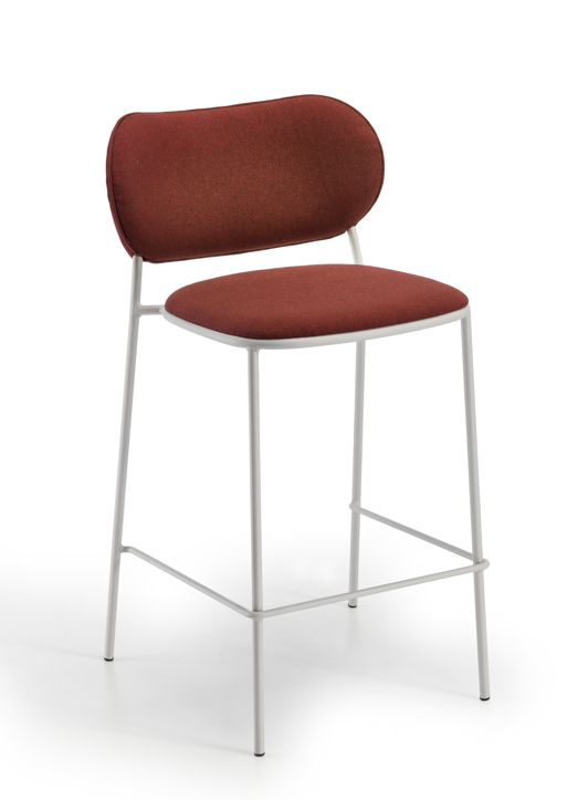 hoker Nuta Light, hoker Gaber, elegancki hoker, tapicerowany hoker, włoski design, hoker do restauracji, hoker do jadalni, nowoczesny design, włoski design