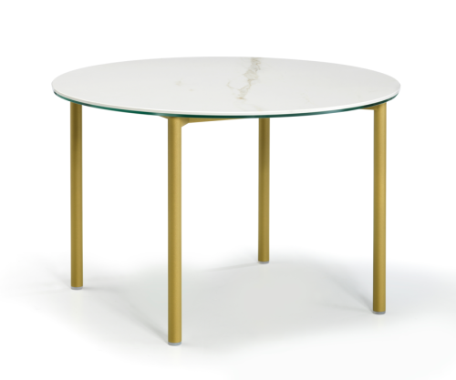 stolik z gresu porcelanowego, stolik porcelanowy, Tag Porcelain, elegancki stolik do poczekalni, nowoczesny stolik kawowy, blat z gresu, trwałe meble do biura, stolik z metalową podstawą, minimalistyczny design