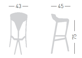 hoker nowoczesny, hoker designerski, hoker z tworzywa, hoker outdoor, futurystyczny hoker, nietypowe meble, hoker ogrodowy, hoker do baru, Shiver stool