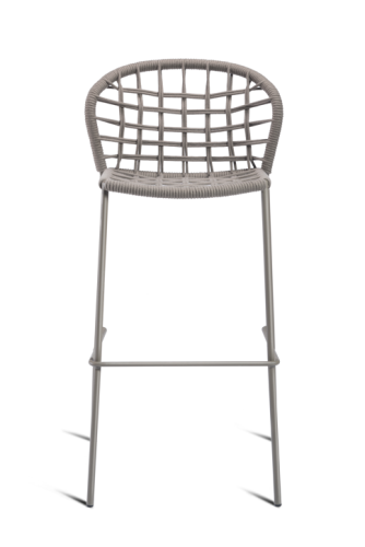 hoker outdoor, hoker pleciony, hoker metalowy, meble na taras, meble balkonowe, meble restauracyjne, meble odporne na warunki atmosferyczne, hoker z kolekcji Sanela