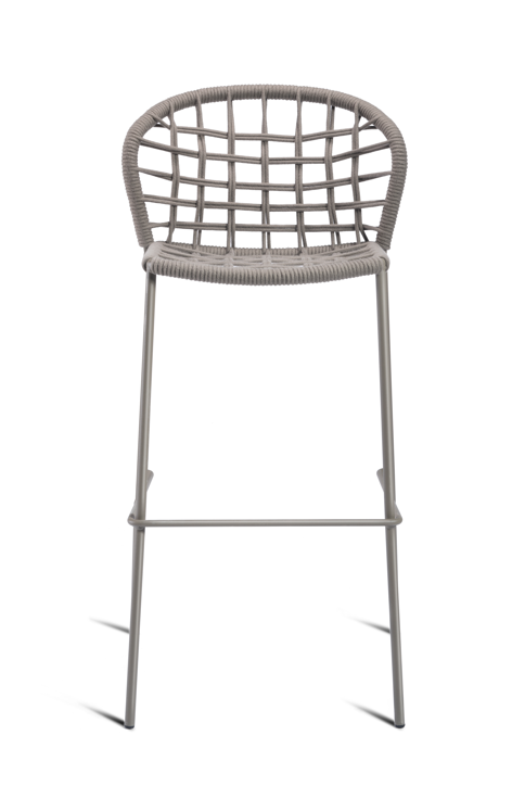 hoker outdoor, hoker pleciony, hoker metalowy, meble na taras, meble balkonowe, meble restauracyjne, meble odporne na warunki atmosferyczne, hoker z kolekcji Sanela