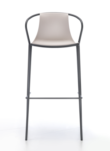 hoker Kasia, hoker Gaber, hoker outdoorowy, odporność na pogodę, nowoczesne meble, hoker na taras, włoski design, hoker do restauracji, stalowe nogi, siedzisko z tworzywa