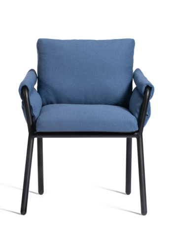 krzesło Coachella, krzesło Gaber, włoski design, tapicerowane krzesło, krzesło z podłokietnikami, stalowa rama, krzesło do jadalni, krzesło do restauracji, nowoczesne krzesło, ergonomiczne krzesło