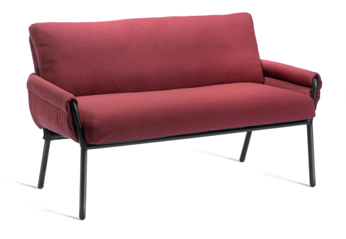 sofa Coachella, sofa Gaber, włoski design, tapicerowana sofa, sofa z podłokietnikami, stalowa rama, sofa do restauracji, nowoczesna sofa, ergonomiczna sofa