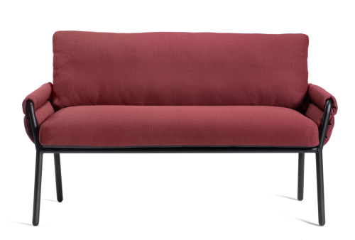 sofa Coachella, sofa Gaber, włoski design, tapicerowana sofa, sofa z podłokietnikami, stalowa rama, sofa do restauracji, nowoczesna sofa, ergonomiczna sofa