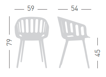 krzesło Basket, krzesło kubełkowe, krzesło outdoorowe, krzesło z tworzywa, krzesło do jadalni, krzesło do kuchni, krzesło do restauracji, włoski design, krzesło Gaber