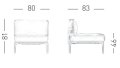 sofa Engels, moduł do sofy Engels, sofa Gaber, sofa na taras, sofa outdoorowa, sofa do ogrodu, sofa do ogródka restauracyjnego