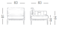 sofa Engels, moduł do sofy Engels, sofa Gaber, sofa na taras, sofa outdoorowa, sofa do ogrodu, sofa do ogródka restauracyjnego