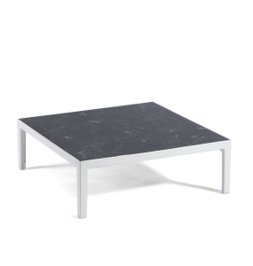 Stolik kawowy Engels, ciemny blat z białą podstawą - Gaber