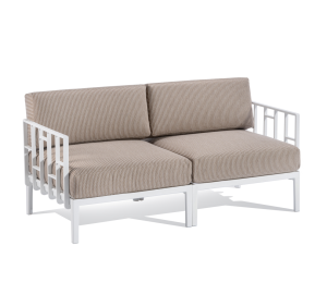 Sofa dwuosobowa Engels, biały stelaż - Gaber