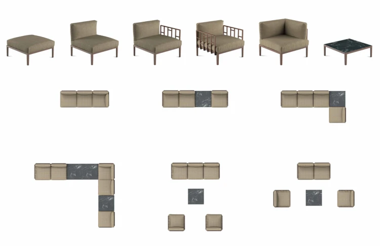 sofa Engels, sofa dwuosobowa, sofa na taras, sofa do ogrodu, sofa outdoorowa, sofa odporna na warunki atmosferyczne, sofa Gaber