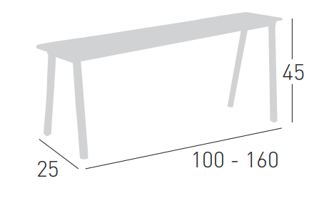 ławka Format, ławka Gaber, ławka outdoorowa, ławka do restauracji, ławka do kawiarni, ławka do ogródków restauracyjnych, nowoczesny design, włoski design