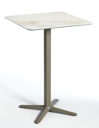stolik barowy Arket, stolik Gaber, stolik ze stali, stolik outdoorowy, stolik odporny na warunki atmosferyczne, stolik na taras, stolik do przestrzeni komercyjnych, włoski design, gres porcelanowy