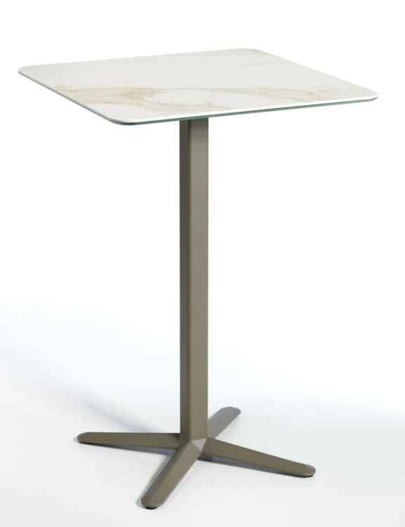 stolik barowy Arket, stolik Gaber, stolik ze stali, stolik outdoorowy, stolik odporny na warunki atmosferyczne, stolik na taras, stolik do przestrzeni komercyjnych, włoski design, gres porcelanowy