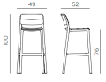 hoker Cassia, hoker Nardi, hoker outdoorowy, hoker na taras, hoker do restauracji, hoker do kawiarni, hoker odporny na warunki atmosferyczne, włoski design