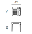 stolik kawowy Net 40, Nardi, stolik Net, stolik kawowy z tworzywa, stolik do ogrodu, stolik na taras, stolik balkonowy, stolik do kawiarni, stolik sztaplowany