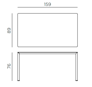 stół Piave, Nardi, stół ogrodowy, stół na taras, stół z laminatu, stół aluminiowy, stół odporny na warunki atmosferyczne, odporny na deszcz, odporny na pleśń, odporny na UV, nowoczesny stół, włoski design