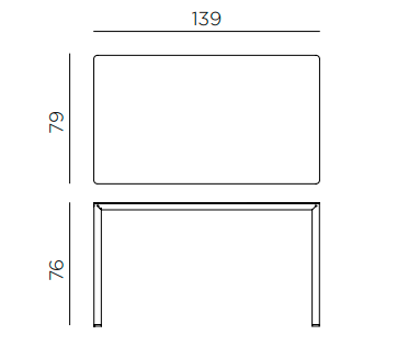 stół Piave, Nardi, stół ogrodowy, stół na taras, stół z laminatu, stół aluminiowy, stół odporny na warunki atmosferyczne, odporny na deszcz, odporny na pleśń, odporny na UV, nowoczesny stół, włoski design