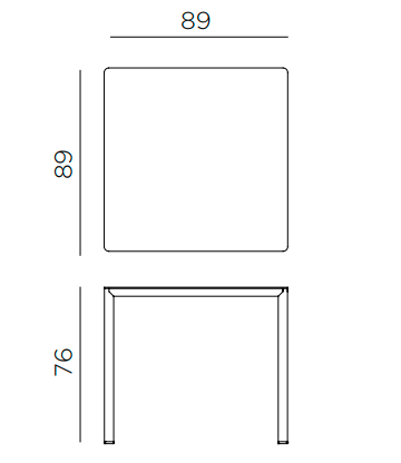 stół Piave, Nardi, stół ogrodowy, stół na taras, stół z laminatu, stół aluminiowy, stół odporny na warunki atmosferyczne, odporny na deszcz, odporny na pleśń, odporny na UV, nowoczesny stół, włoski design