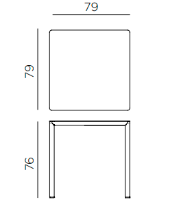stół Piave, Nardi, stół ogrodowy, stół na taras, stół z laminatu, stół aluminiowy, stół odporny na warunki atmosferyczne, odporny na deszcz, odporny na pleśń, odporny na UV, nowoczesny stół, włoski design