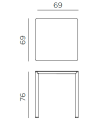 stół Piave, Nardi, stół ogrodowy, stół na taras, stół z laminatu, stół aluminiowy, stół odporny na warunki atmosferyczne, odporny na deszcz, odporny na pleśń, odporny na UV, nowoczesny stół, włoski design