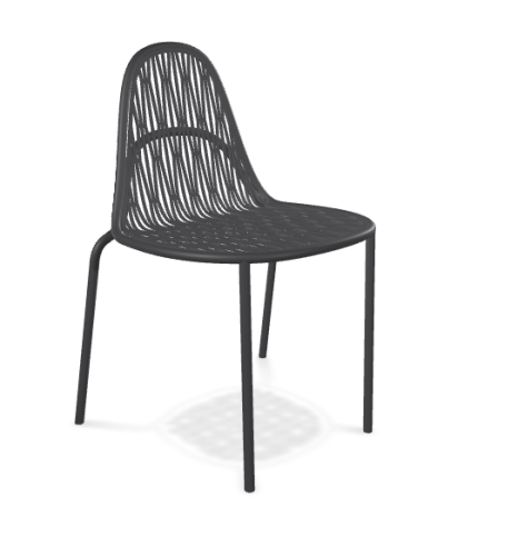 Krzesło Malvasia Scab Design, krzesło outdoorowe metalowe, krzesło ażurowe metalowe do ogrodu, krzesło do ogródka piwnego