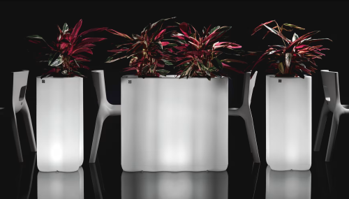 donica Nebula, donica Lyxo Design, donica z tworzywa, nowoczesna donica, donica na taras, donica balkonowa, włoski design, minimalizm
