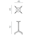 podstawa stołu Frasca Mini Fix, podstawa aluminiowa malowana proszkowo, podstawa do mebli outdoor, podstawa odporna na warunki atmosferyczne, podstawa nowoczesna, podstawa Nardi