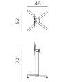 podstawa stołu Scudo, podstawa stołu, podstawa aluminiowa malowana proszkowo, podstawa do mebli outdoor, podstawa odporna na warunki atmosferyczne